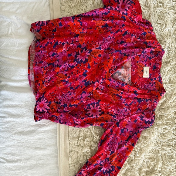 Sezane Abélia Blouse Imprimé Flower Fuchsia - Size 38 - Picture 3 of 4